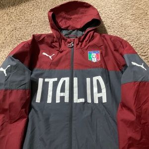 Puma Italy Italia Soccer Rain Jacket Windbreaker